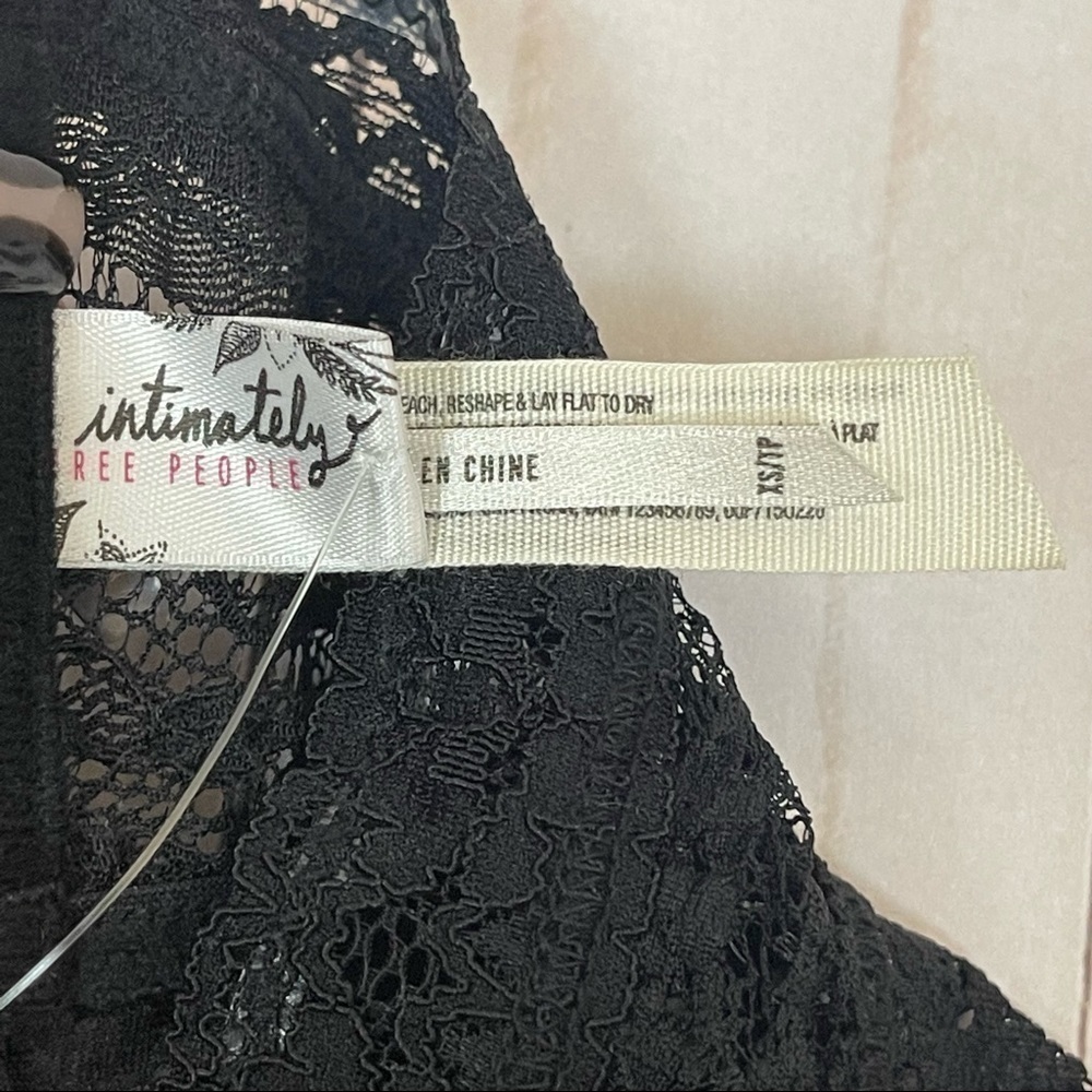 Free People Black Lace Bandeau Size XS Women - Picture 8 of 10